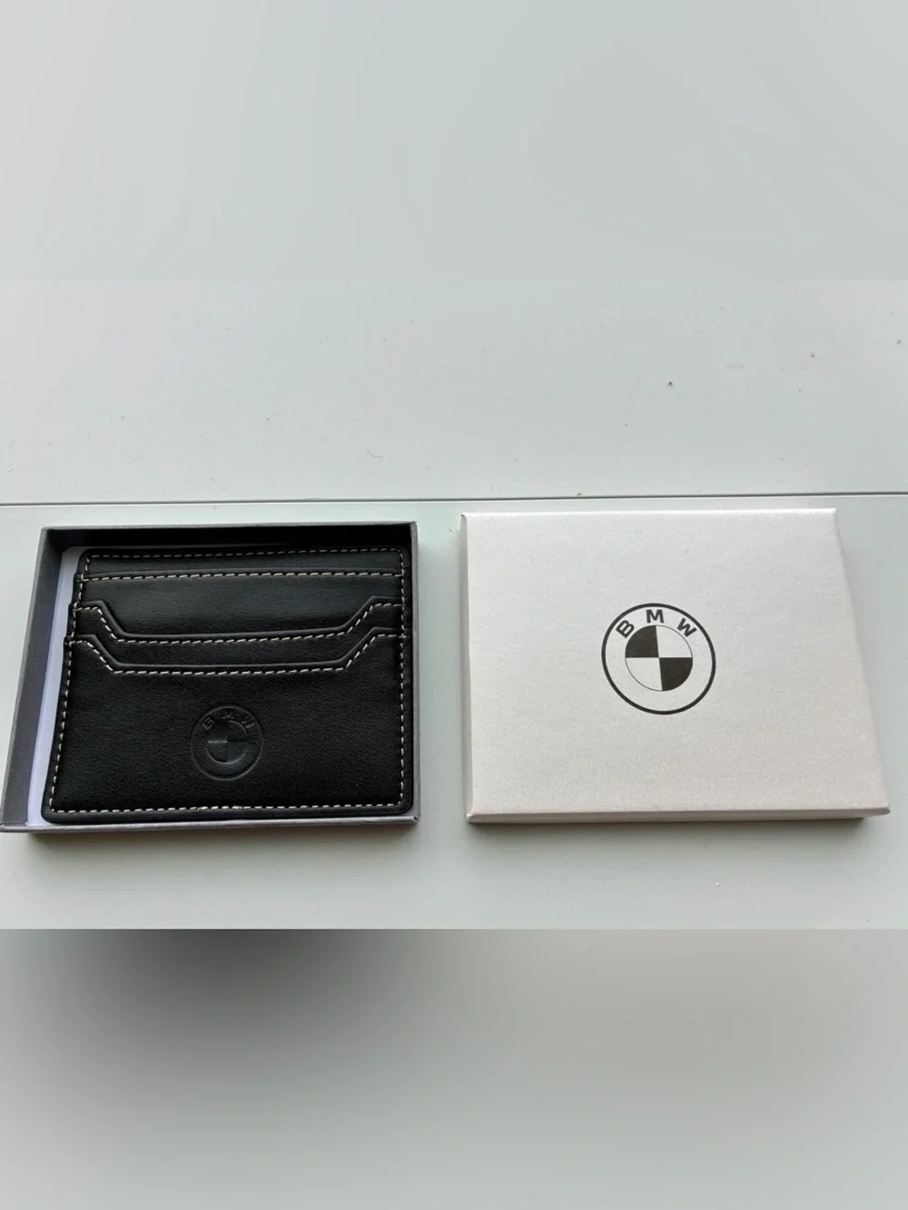 BMW Black Leather Slim Card & Key Pocket